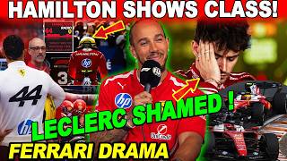 Lewis Hamilton's SHOCKING APOLOGY humiliated Charles Leclerc after Ferrari's DISASTER at Dutch GP