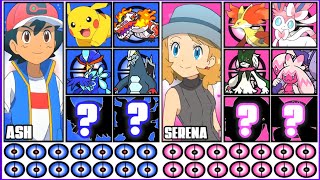 Ash & Serena Paldea ( Scarlet and Violet ) Pokemon Team