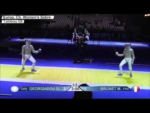 CE SD Düsseldorf 2019 - 1/4 Brunet (FRA) vs Georgiadou (GRE)