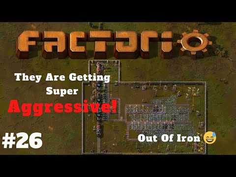 They Are Getting Super Aggressive! | Let’s Play Factorio Newbie Playthrough | Ep 26