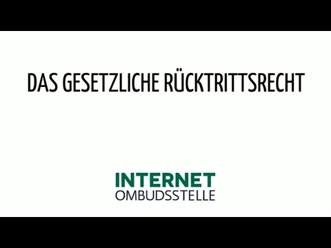 Das Gesetzliche Rücktrittsrecht