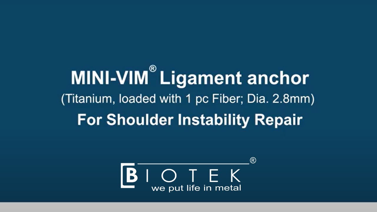 Arthroscopic Shoulder Instability Repair Using MINI-VIM® Ligament Anchor | Animation