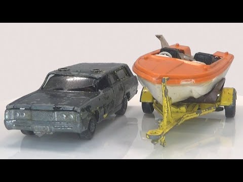Matchbox Mercury Commuter Restaurierung und Bootsanhänger. Nicht vorhandener Bausatz.