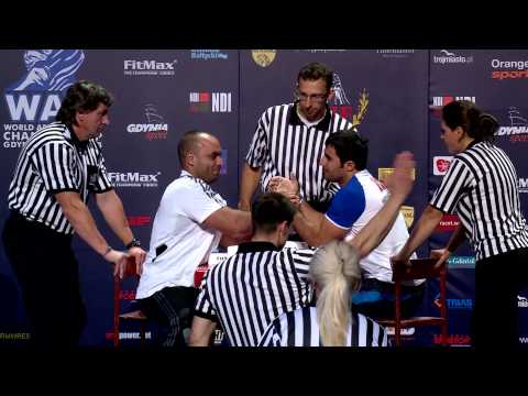 Disabled man 75kg left eliminations. Worlds 2013, Gdynia, Poland.