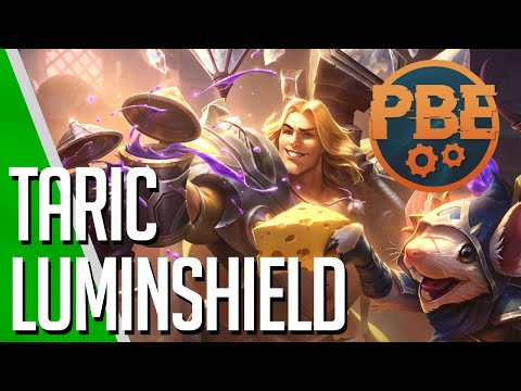 Taric Luminshield Skin PBE Gameplay no commentary