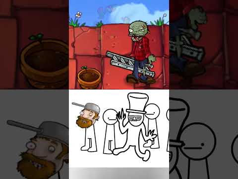 Everybody do the flop w/ Ladder Zombie - Roof Edition(PVZ) #asdfmovie #pvz #plantsvszombies