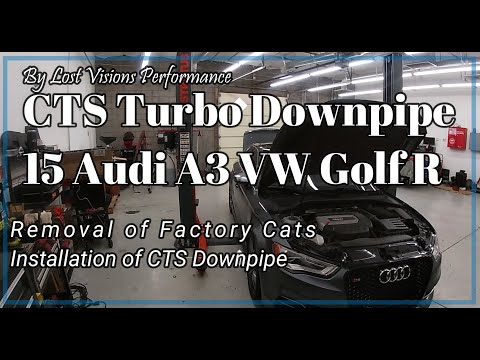 CTS Turbo Downpipe Install on this Audi S3 Similar to The VW Golf R This is a Catalytic Converter