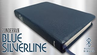 A Quality Zondervan Silverline Edition In Navy Blue Leather With Tabs! Rare KJV Bible Review