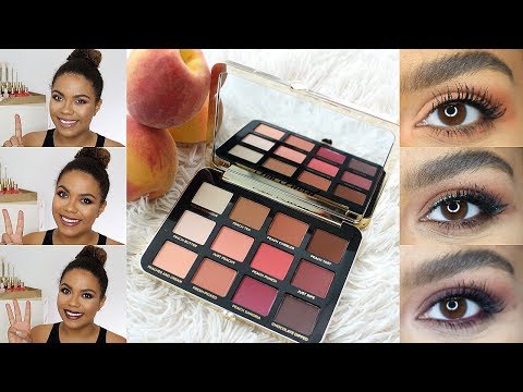 Too Faced Just Peachy Palette Review: 3 Looks 1 Palette | samantha jane Video
