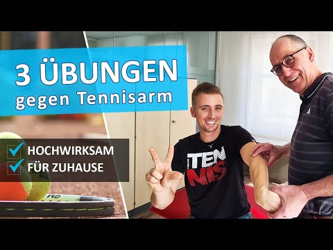 3 Übungen bei Tennisarm | Behandlung, einfach von zuhause - Tipps von Uwe Schmitz