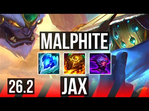 MALPHITE vs JAX (TOP) | Good KDA: 12/1/5 | KR Diamond | 26.2