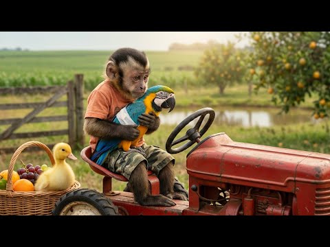 Baby Monkey on the Farm 🌾 | Saving the Parrot – Saving the Ducklings | A Heartwarming Story