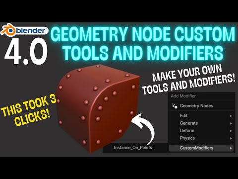 Make your own custom modifiers and tools in Blender 4.0!