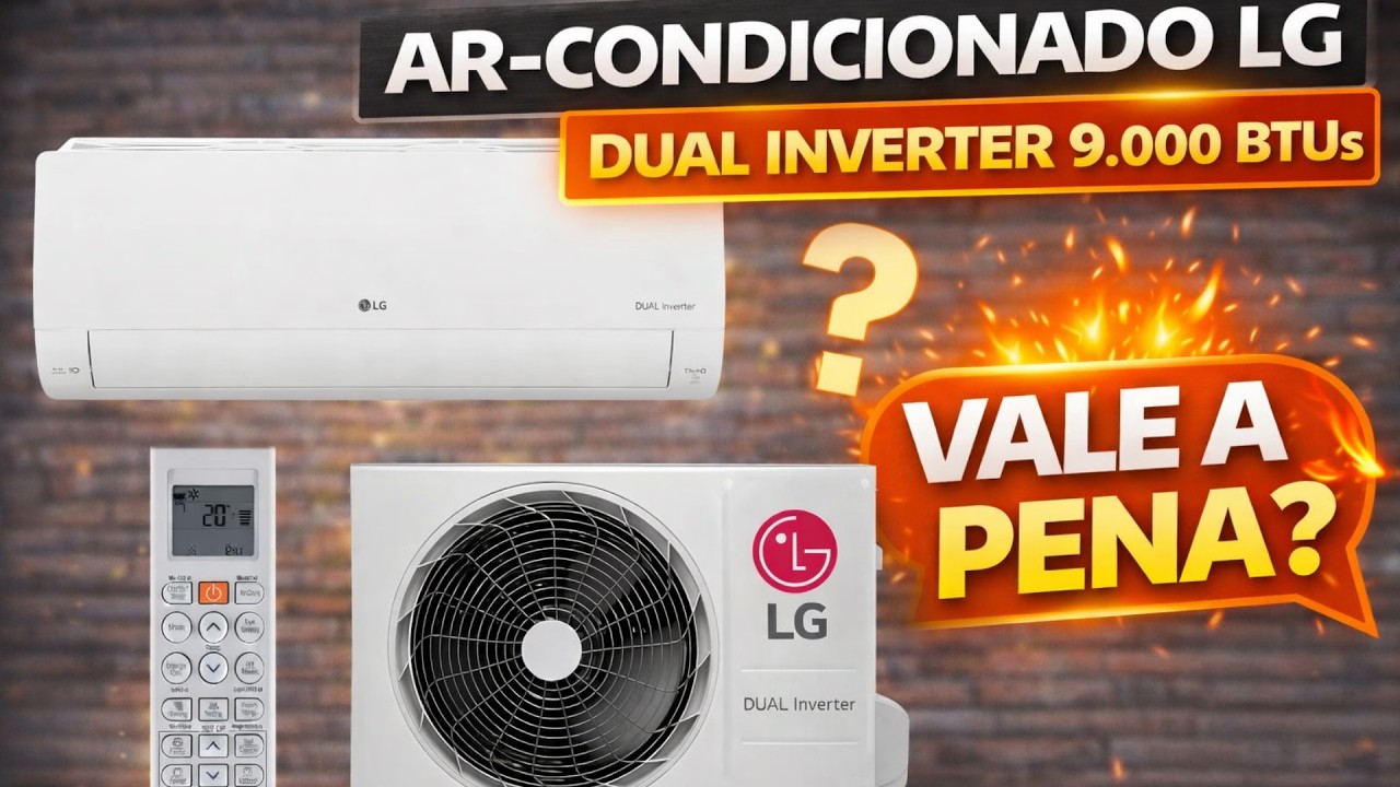 Miniatura da avaliação em vídeo de Ar Condicionado LG Dual Inverter Voice 9.000 BTUs Frio S3-Q09AA31C