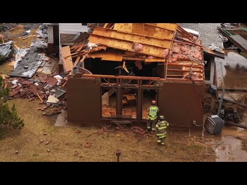 03-13-2021 Happy, TX - Tornado Damage From Drone