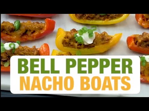 Bell pepper nacho boats