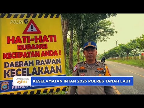 POLRES TANAH LAUT PASANG BALIHO HIMBAUAN RAWAN KECELAKAAN