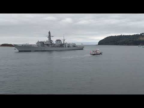 HMS Portland, Tamar Belle (And Pont Aven) on Plymouth Sound