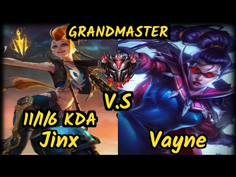 FORG1VEN (JINX) vs VAYNE - 11/1/6 KDA BOTTOM ADC GAMEPLAY - EUW Ranked GRANDMASTER v9.6