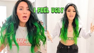 I tried green hair for a week