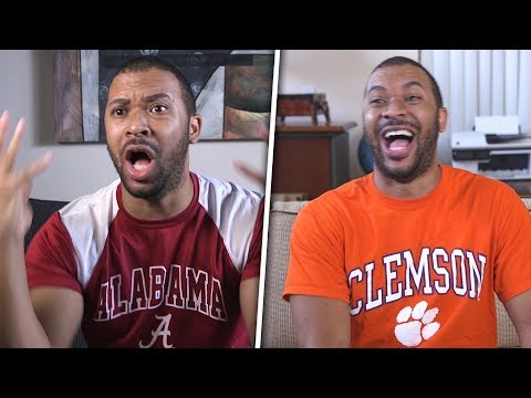 バマ vs クレムソンのファンが全米選手権の間に (Bama vs. Clemson Fans During the National Championship)
