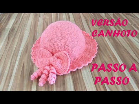 Baby crochet hat, left-handed version / Size 3 to 6 months