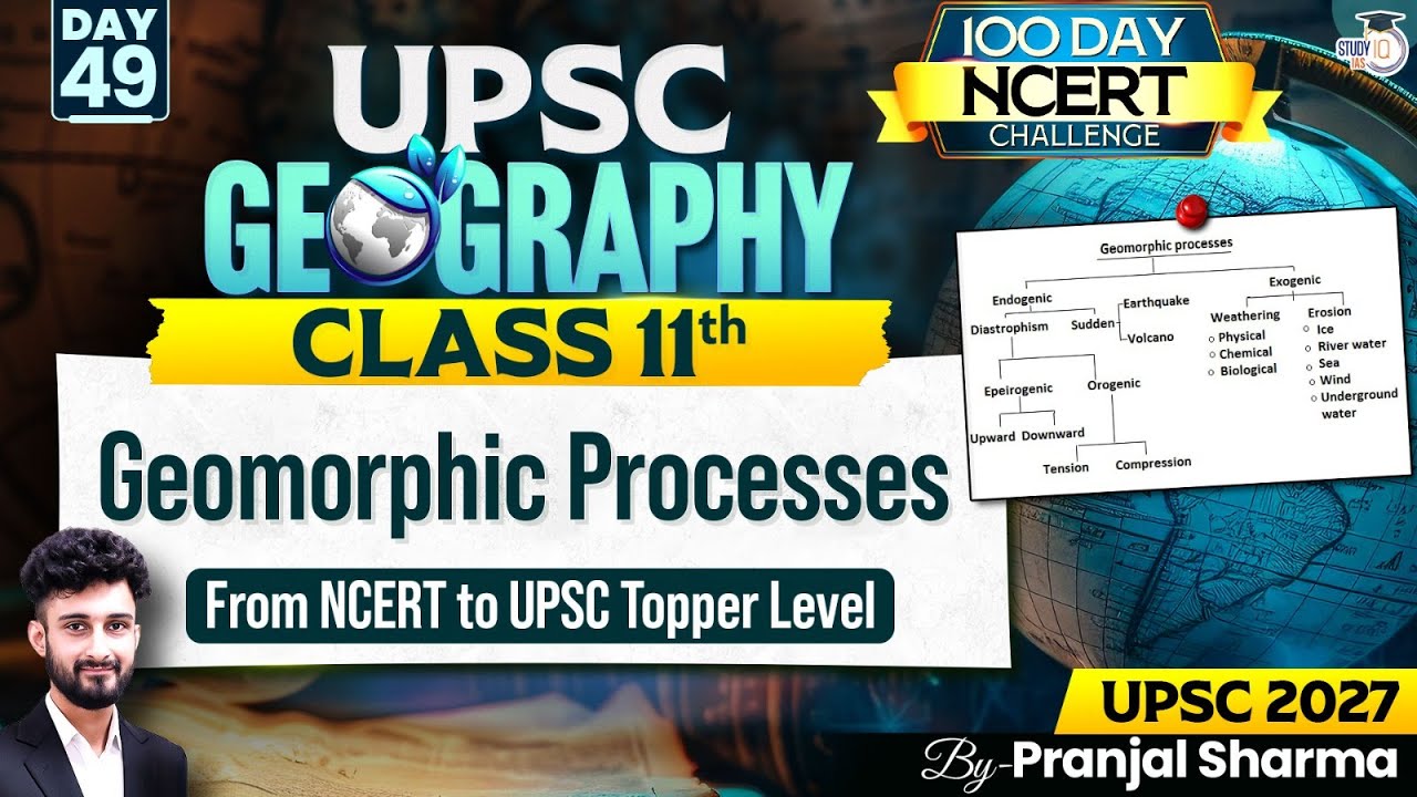 Geomorphic Processes | Complete NCERT Geography for UPSC | Day 49 | By Pranjal Sir