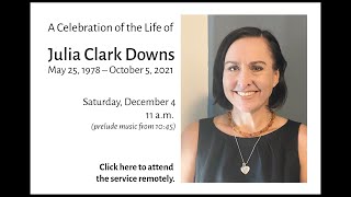 Memorial Service for Julia Clark Downs