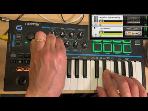 Nektar LX Mini with Softube's Model72 synth & Tape Echoes plugins