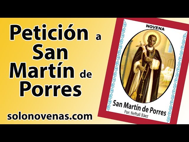 Vídeo relacionado con Novena De San Martín De Porres, que con su Escoba eche fuera Maldad, Enemistad y Problemas de Todo Tipo