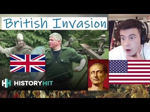 American Reacts Testing Weapons of Julius Caesar's British Invasion Army