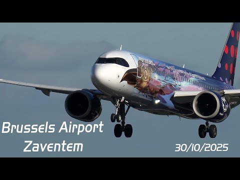Plane Spotting Brussels Airport Zaventem  Landings 30- 10-2025. 4K Aviation