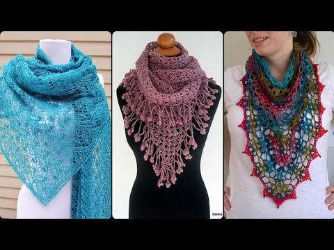Latest Crochet shawls and neckerchief, easy wraps for all seasons