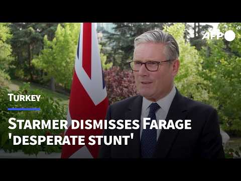 Video Thumbnail: UK PM Starmer dubs Farage triggering a by-election 'desperate stunt' | AFP