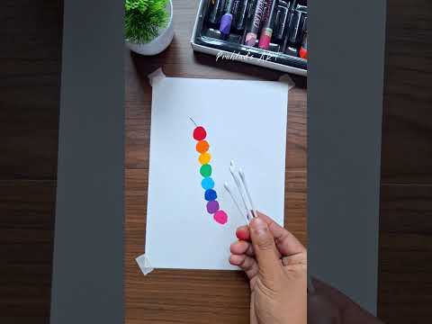 🌈 Watch the Magic of Colors Unfold | Rainbow Feather Oil Pastel Art