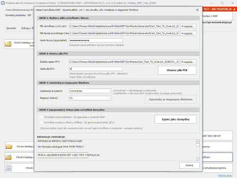 Generowanie Certyfikatu KSeF - Uwierzytelnianie