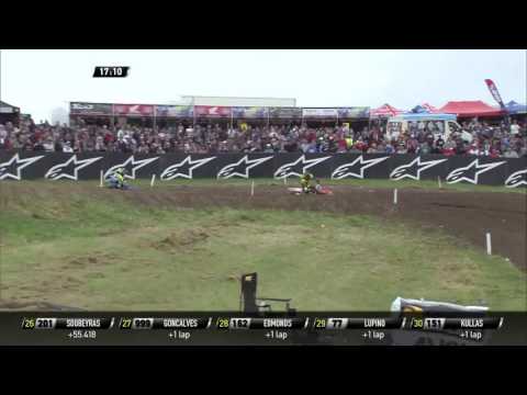 Tim Gajser passes Valentin Guillod FULLBACK MXGP of Great Britain MXGP Race 1 - motocross
