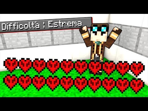 HO 20 CUORI SU MINECRAFT A DIFFICOLTÀ ESTREMA!!!