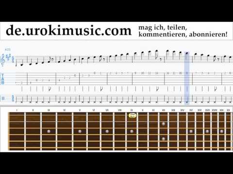 Gitarrenunterricht Mo-Torres, Cat Ballou & Lukas Podolski - Liebe deine Stadt Noten Lernen Teil#1