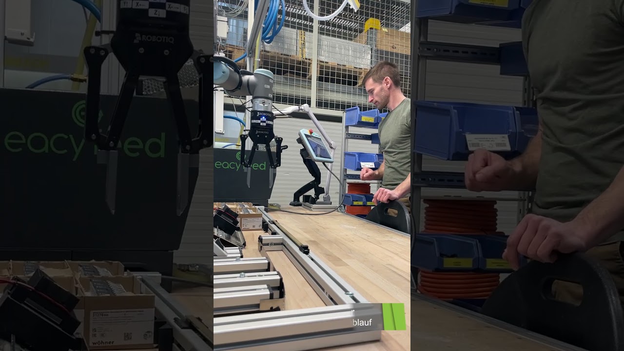 Teamwork with a robot in component production! 🤖✨