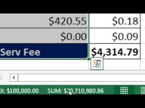 Mr Excel & excelisfun Trick 173: Total Service Fee Over Life of Loan: Non-Array Formula is best!