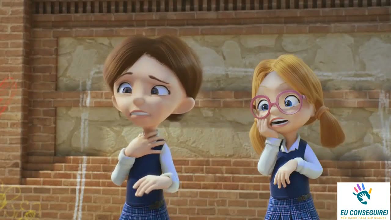 Inclusão de uma criança deficiente na escola - Animação