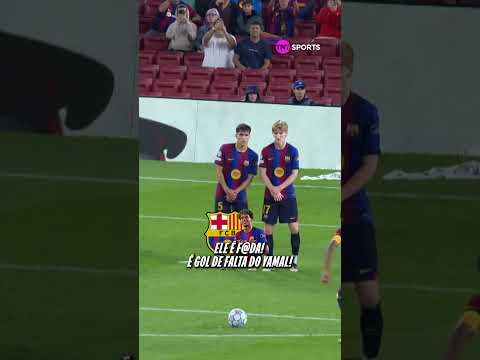 YAMAL CONTOU A “AJUDA” DA BARREIRA E MARCOU SEU GOL NA ESTREIA DA CHAMPIONS LEAGUE 26/27 #shorts