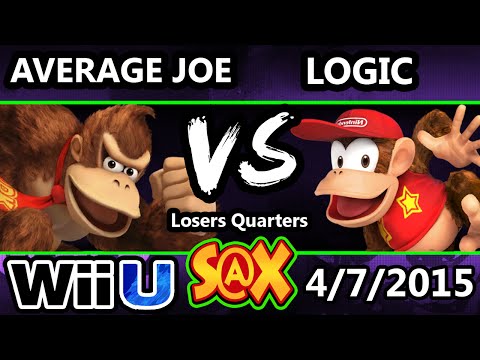 S@X - VGBC | Logic (Diddy) Vs. Average Joe (DK) SSB4 Losers Quarters - Smash Wii U - Smash 4