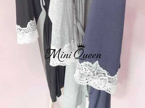 舒適莫代爾蕾絲外罩睡袍-六月晨曦❤️Mini Queen