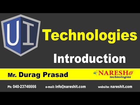 UI Technologies Introduction || Mr. Durga Prasad - YouTube