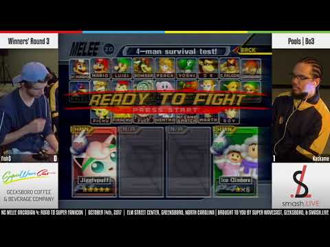 NC Melee Arcadian 4 Pools - Fish$ (Jigglypuff) vs. Kackame (Ice Climbers)