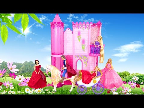 Princess Barbie Doll Pink Cristal Castle Kastil boneka Castelo da princesa Puppenschloss قلعة باربي