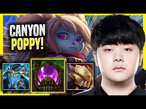 CANYON DOMINATING WITH POPPY! - DK Canyon Plays Poppy JUNGLE vs Rek'sai! | Season 2022