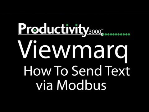 Productivity3000 Send Text to ViewMarq  LED via Modbus from AutomationDirect